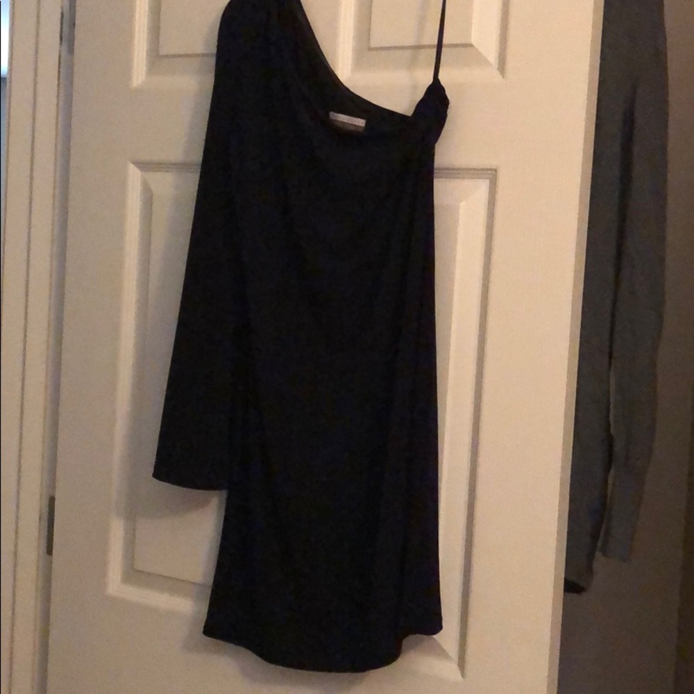 Dark navy one shoulder dress
